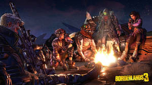 Campfire On Borderlands Wallpaper