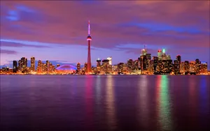 Canada Cn Tower Lights Wallpaper