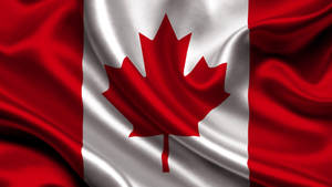 Canada Day Silk Flag Wallpaper