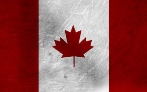 Canada Flag Metallic Design Wallpaper
