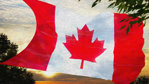 Canada Flag Painting Wallpaper