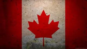 Canada Flag Textured Wallpaper