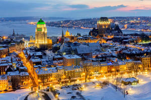 Canada Glowing Old Quebec Wallpaper