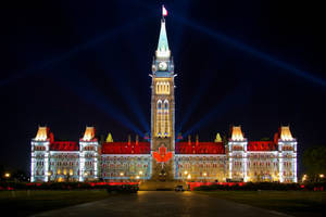 Canada Parliament Hill At Night Wallpaper