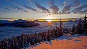 Canada Whistler Mountain Sunset Wallpaper