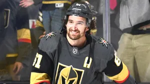 Canadian Hockey Right Winger Mark Stone Smiling Photograph Wallpaper