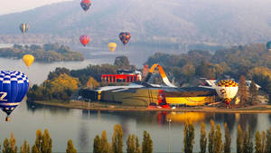 Canberra Colorful Hot Air Balloons Wallpaper
