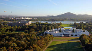 Canberra Parliament House Thick Trees Wallpaper