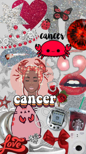 Cancer Zodiac Collage Aesthetic.jpg Wallpaper