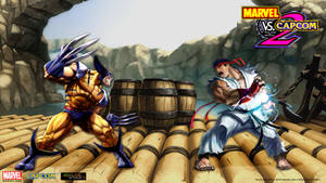 Capcom Ryu Vs. Marvel Wolverine Wallpaper