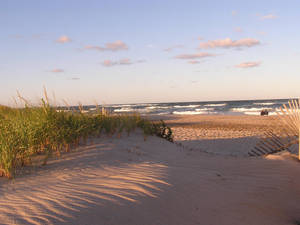 Cape Cod Sunset And Waves Wallpaper