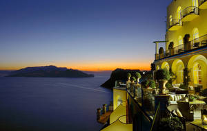 Capri Italy Hotel Facade Wallpaper