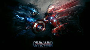Captain America Civil War With Graphic Effects Wallpaper