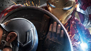 Captain America Civil War With Iron Man Wallpaper