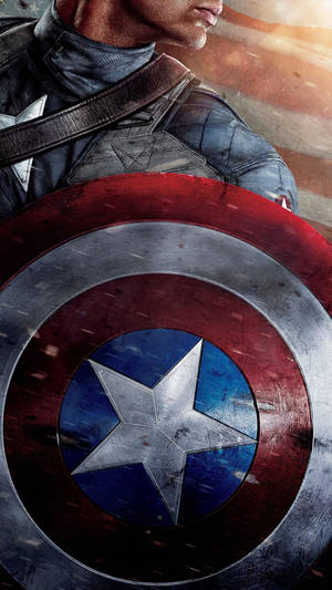 Captain America Mobile American Flag Wallpaper