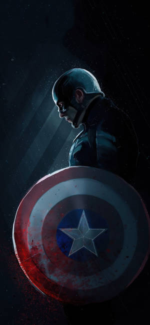Captain America Mobile Thinking Hard Wallpaper