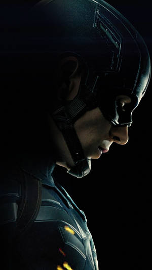 Captain America Mobile Thinking With Mask Wallpaper