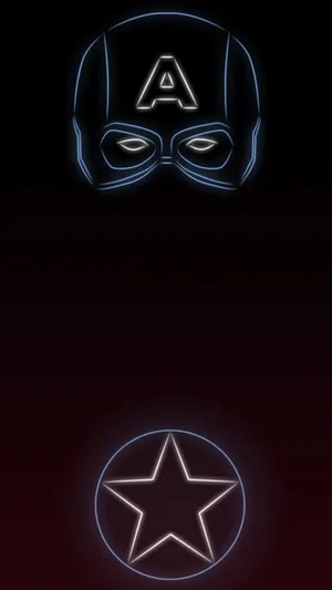 Captain America Neon Iphone Wallpaper