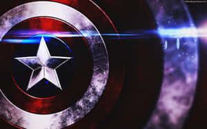 Captain America's Emblem - A Symbol Of Hope And Justice Wallpaper