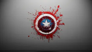 Captain America Shield Splatter Wallpaper