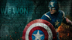 Captain America Typography Wallpaper