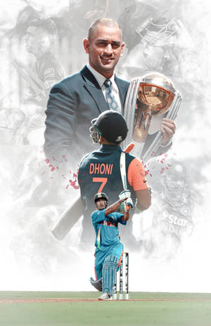 Captain Cool - Ms Dhoni, The Heartbeat Of Chennai Super Kings Wallpaper