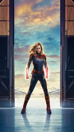 Captain Marvel Android Gaming Wallpaper