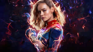Captain Marvel Power Aura Wallpaper