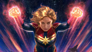 Captain Marvel Power Display Wallpaper