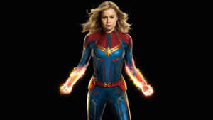 Captain Marvel Powerful Stance Wallpaper