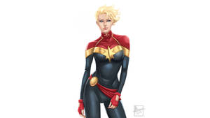 Captain Marvel Sexy Digital Art Wallpaper