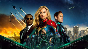 Captain Marvel Superheroes Movie Wallpaper