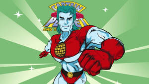 Captain Planet Green Painting Wallpaper