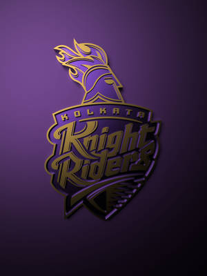 Caption: 3d Kolkata Knight Riders Logo Wallpaper