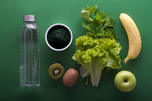 Caption: A Colorful Array Of Green Foods For Robust Health Wallpaper