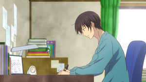 Caption: Adorable Cat And Male Character Enjoying A Quiet Moment In