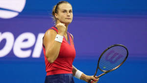 Caption: Aryna Sabalenka Demonstrates Victory Spirit Wallpaper