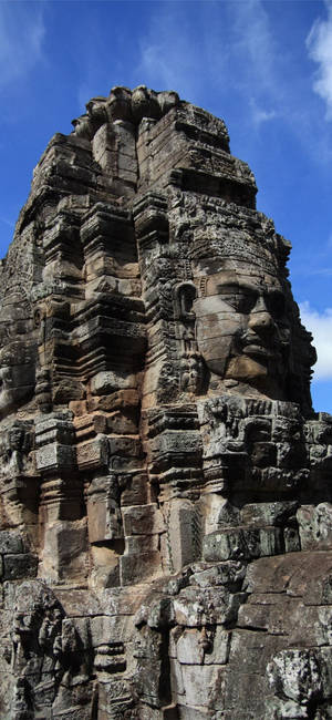 Caption: Astounding Architecture And Stone Carving At Angkor Wat Wallpaper
