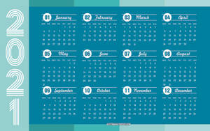 Caption: Blue Calendar 2021 For Desktop Wallpaper