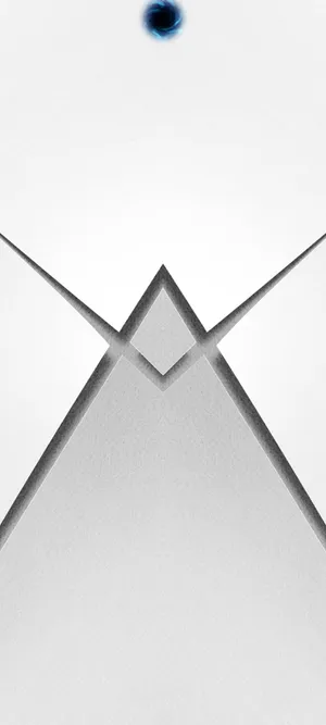 Caption: Celestial Touch – Middle Punch Hole Featuring Two Inverted Triangles Wallpaper