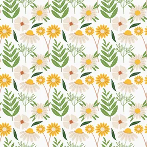 Caption: Elegant Showcase Of Yellow And White Flowers Wallpaper