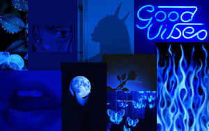 Caption: Embodying Power In Blue - The Blue Baddie. Wallpaper