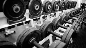 Caption: Embracing Fitness - State-of-the-art 4k Gym Wallpaper