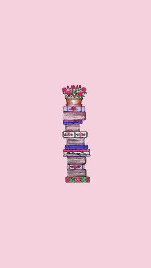 Caption: Engrossing Book Collection Displayed On An Iphone Screen Wallpaper