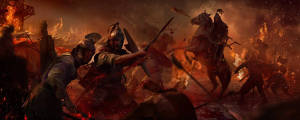 Caption: Epic Battle Scene From Total War: Rome 2 Wallpaper