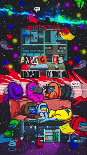 Caption: Epic Game Time - Among Us High Action Wallpaper