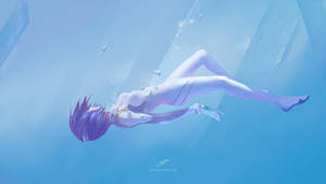 Caption: Evangelion 4k - Rei Underwater Scene Wallpaper