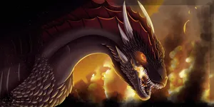 Caption: Fiery Embrace Of Dracarys Wallpaper