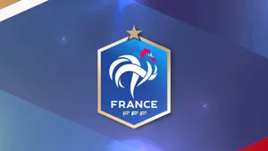 Caption: France National Football Team Logo - Symbol Of French Soccer Pride Wallpaper