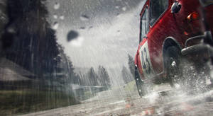 Caption: High-powered Race In Dirt 3 In The Rain Wallpaper